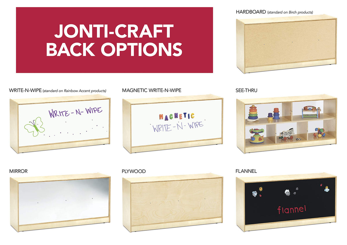 20 Cubbie-Tray Fold-n-Lock Storage Without Bins by Jonti-Craft – Wood, Yellow, Model 0422JC