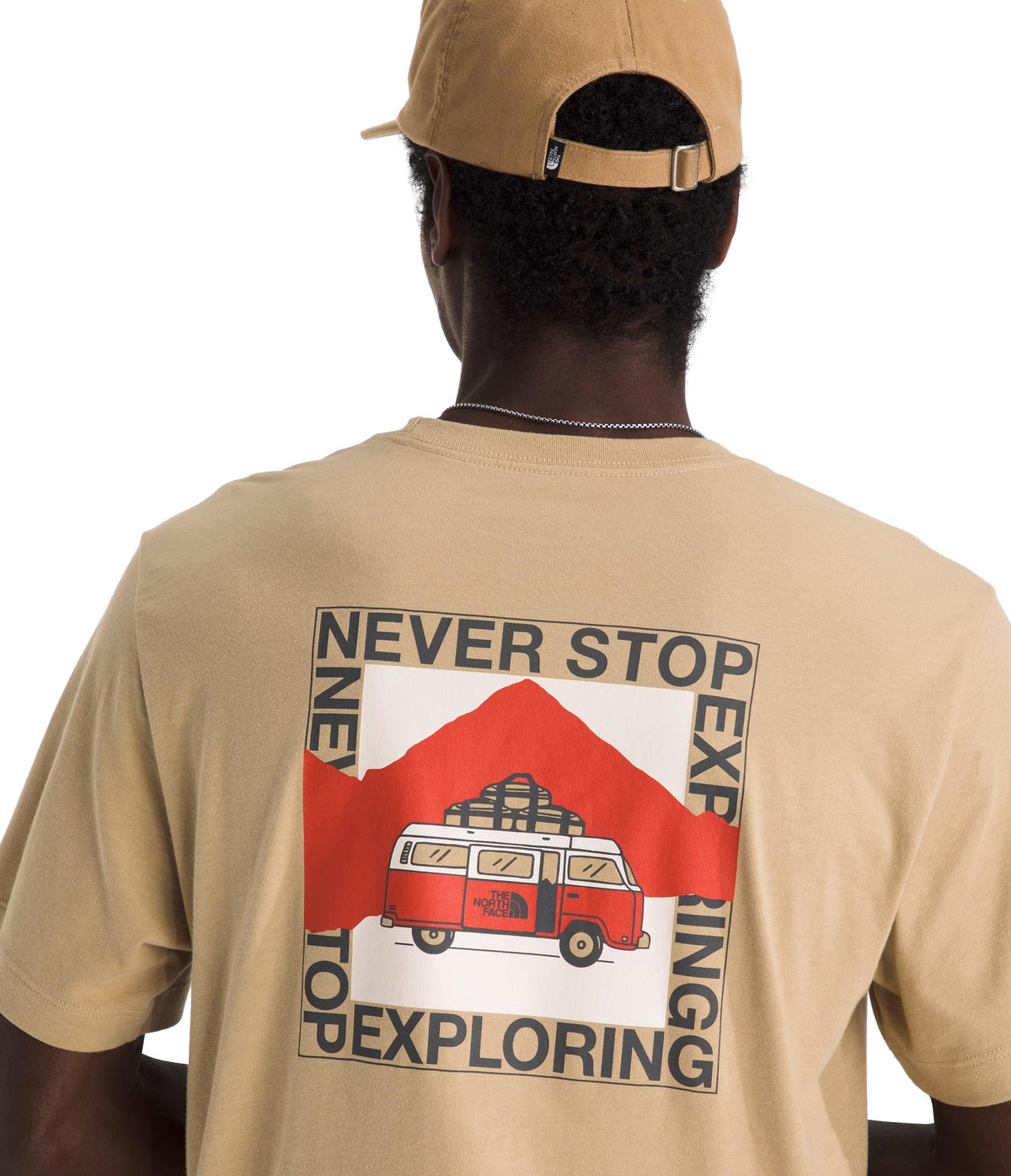 Men's Escape The City Short-Sleeve Tee by The North Face – Cotton, Khaki Stone, Model NF0A8GMK