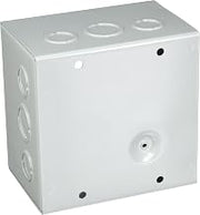 Hoffman ASE6X6X4 Pull Box, Screw Cover with Knockouts, Steel, 6" x 6" x 4", Gray