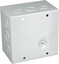 Hoffman ASE6X6X4 Pull Box, Screw Cover with Knockouts, Steel, 6" x 6" x 4", Gray