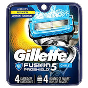 Fusion Proshield Chill Cartridge 4Ct by Gillette – 4 Count (Pack of 2), Pack of 2, Model 125326