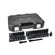 44 Pc 3/8" Dr 6 Pt Std/Deep Impact SAE/mm Socket Set by GEARWRENCH – SAE/Metric, Chrome Molybdenum Steel, Model 84916N