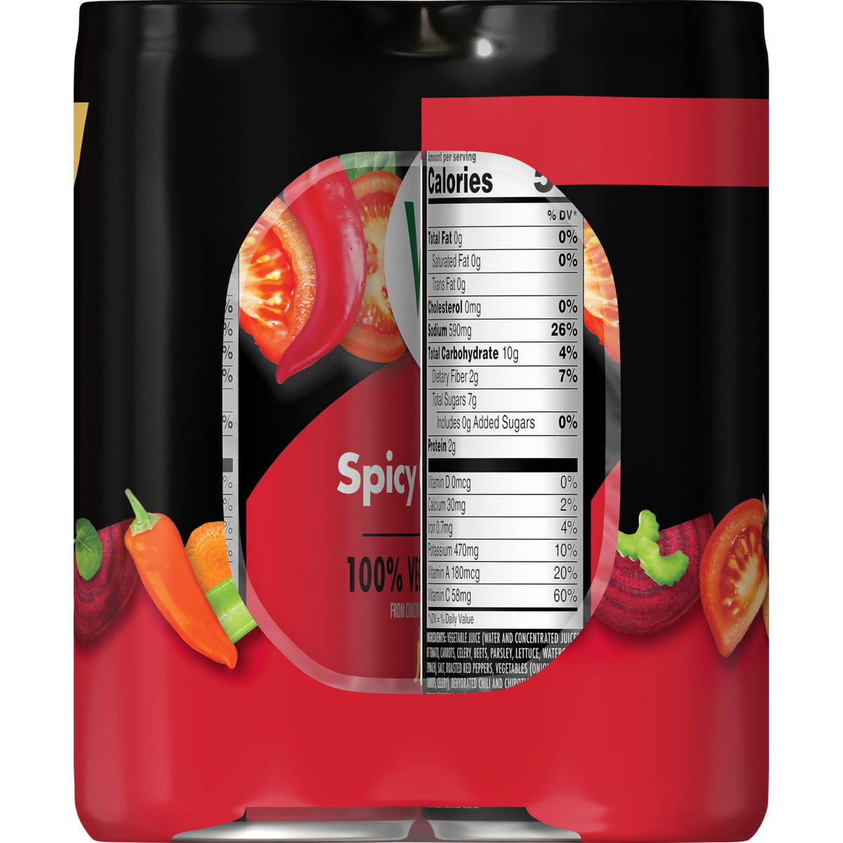 Spicy Chipotle 100% Vegetable Juice by V8 – 8 Fl Oz (Pack of 6), Model 200000029786
