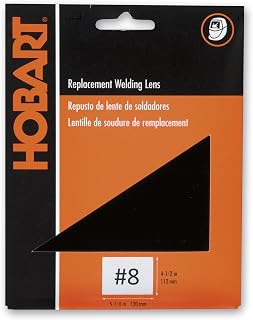 Hobart 770219 Welders Weld-It Shaded Lens, Shade #8, Standard Size | Shade 8 replacement lens for arc welding; standard size; use behind a clear cover plate