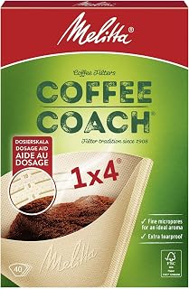 Melitta Coffee Coach Filter Bags 1 x 4 Brown Pack of 40, Paper