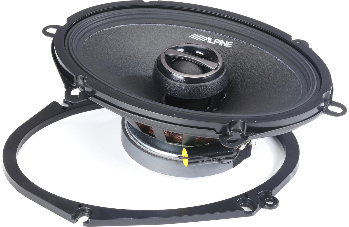 S-Series 5"x7" 2-Way car Speakers by Alpine – Plastic, Carbon Fiber-Reinforced Plastic, Black, Model S-S57