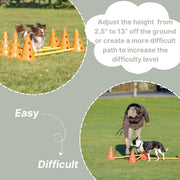 Dog Agility Hurdle Cone Set by TRIXIE – Rubber, Orange/Yellow, Model 32091