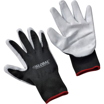 Foam Nitrile Coated Gloves by Global Industrial – Small, Nylon, Gray/Black, Pack of 12, Model 708344S