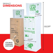 Lawn and Leaf Chute by Stock Your Home – 1 Count (Pack of 1), 1.5 pounds, Plastic, White