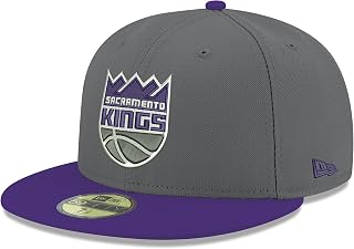 New Era NBA Sacramento Kings Men's 2-Tone 59FIFTY Fitted Cap, 7.75, Graphite