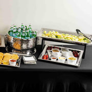 Hive Collection Round Beverage Tub with Base by Tablecraft – Medium, Stainless Steel, Silver, Model 12851