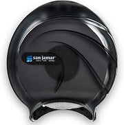 San Jamar Oceans Plastic Single Jumbo Bath Tissue Dispenser, 3.25" Core, Black Pearl