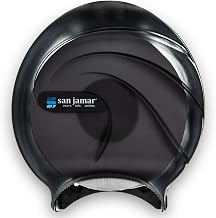 San Jamar Oceans Plastic Single Jumbo Bath Tissue Dispenser, 3.25" Core, Black Pearl