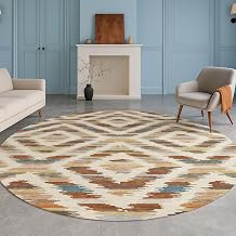 Addison Rugs Chantille ACN2453 Paprika 8' x 8' Indoor/Outdoor, Machine Washable, Easy Clean, Non Shedding, Bedroom, Living Room, Dining Room, Kitchen, Patio Round Rug