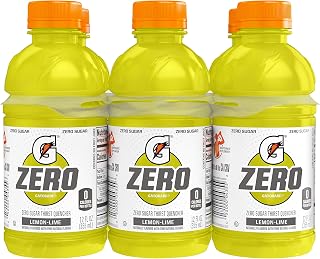 Gatorade G Zero Lemon Lime, 12 Fl Oz Bottles, 6 Pack