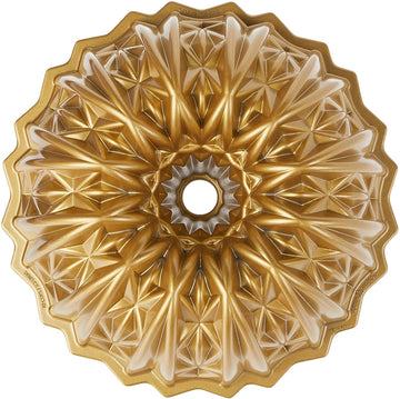 Cut Crystal Bundt by Nordic Ware – 10 Cup, 10.0 cups, Aluminum, Gold, Model 92877