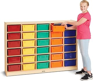 Jonti-Craft 30 Mobile Storage with Colored Tubs