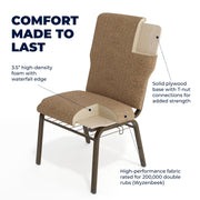 Flash Furniture Mixed Tan Fabric/Gold Vein Frame / Set of 1 / Classic Chairs