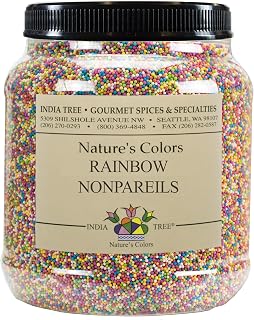 India Tree Nature's Colors Rainbow Nonpareils, 3.4 lb | Rainbow, Natural, Vegan, Red-3 Free