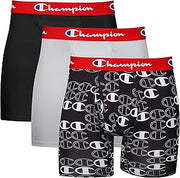 Champion Men's Everyday Active Lightweight Stretch Variety Boxer Briefs - 3 Pack