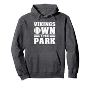 Curtis Vikings Own the Park Pullover Hoodie by Curtis Vikings Official High School Gear – Polyester, Blue, Model 6ME55MCCEPH