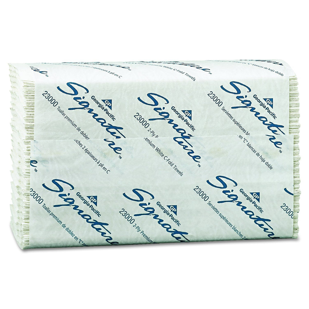 Georgia-Pacific Signature 23000 2-Ply Premium C-Fold Paper Towel – 13.2" L x 10.1" W, White