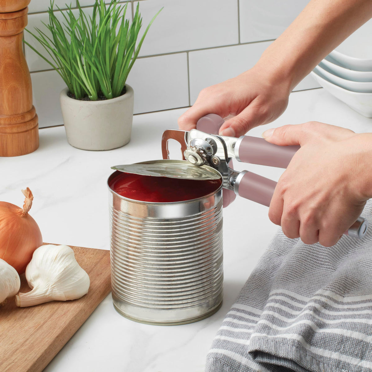 Classic Multifunction Can Opener by KitchenAid – 8.34-Inch, Stainless Steel, Dried Rose, Model KE199OHDRA