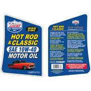 Hot Rod & Classic Car SAE 10W-40 Motor Oil - 5 Quart by Lucas Oil – Pack of 1, Blend, Multi, Model 10683