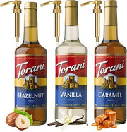 Torani Vanilla, Caramel & Hazelnut | Coffee Syrup 3-Pack