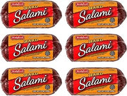 Bridgford Dry Hard Salami 12 oz Pack of 6 - Zero-Carb, Protein-Rich - Naturally Fermented, Shelf-Stable Charcuterie Meat - Ready to Slice & Serve for Sandwiches, Antipasto Platters, or Snacks