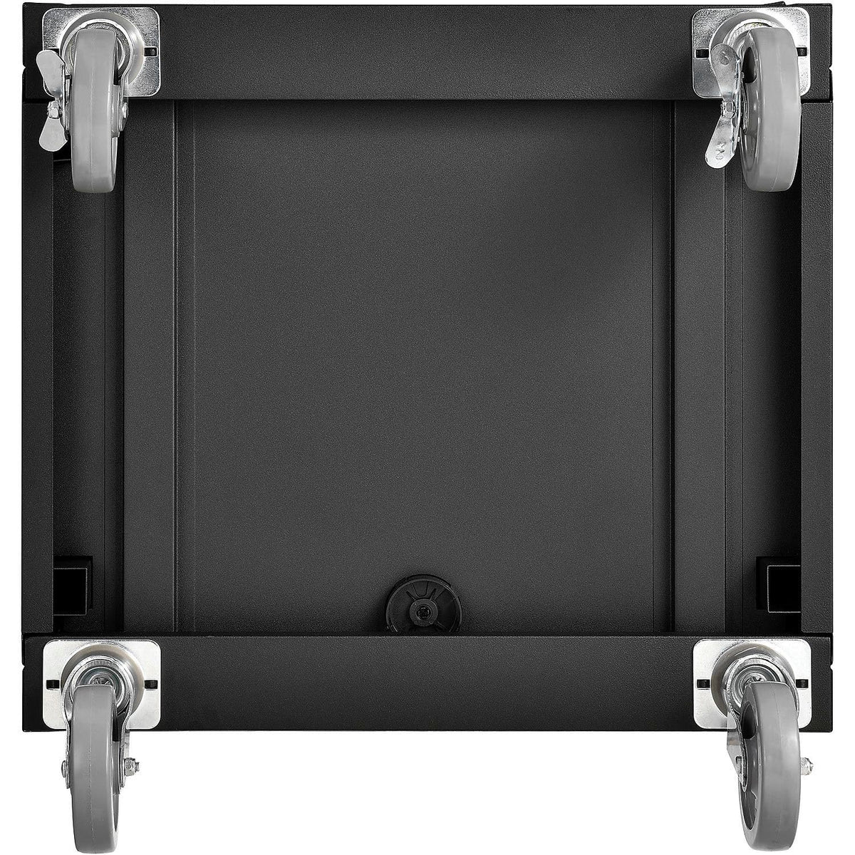 Mobile LCD Console Computer Cabinet for 21" Diagonal by Global Industrial – Steel, Black, Model 273115BK