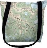 Betsy Drake TY11352THM 16 x 16 in. New Orleans to Calcasieu River Louisiana Nautical Map Tote Bag - Medium