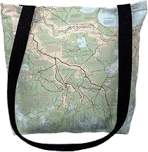 Betsy Drake TY11352THM 16 x 16 in. New Orleans to Calcasieu River Louisiana Nautical Map Tote Bag - Medium