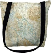 Betsy Drake Winnipesaukee, NH Nautical Map Medium Tote Bag 16x16