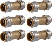 SharkBite Max 3/4 Inch Check Valve, Pack of 6, Push to Connect Brass Plumbing Fitting, PEX Pipe, Copper, CPVC, PE-RT, HDPE, UR2016