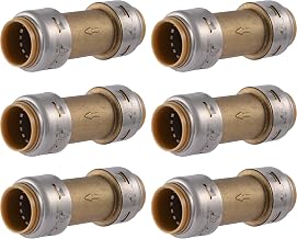 SharkBite Max 3/4 Inch Check Valve, Pack of 6, Push to Connect Brass Plumbing Fitting, PEX Pipe, Copper, CPVC, PE-RT, HDPE, UR2016