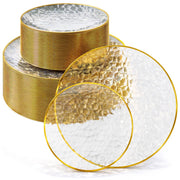 Stock Your Home 60 Pack / Clear and Gold / Classic Plates