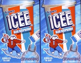 Icee BLUE RASPBERRY Singles to Go (2 Boxes) 6 Packets Each