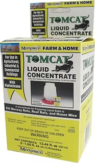 Motomco Tomcat Mouse and Rat Liquid Concentrated Bait, 1.68-Ounce, (8 Pack)