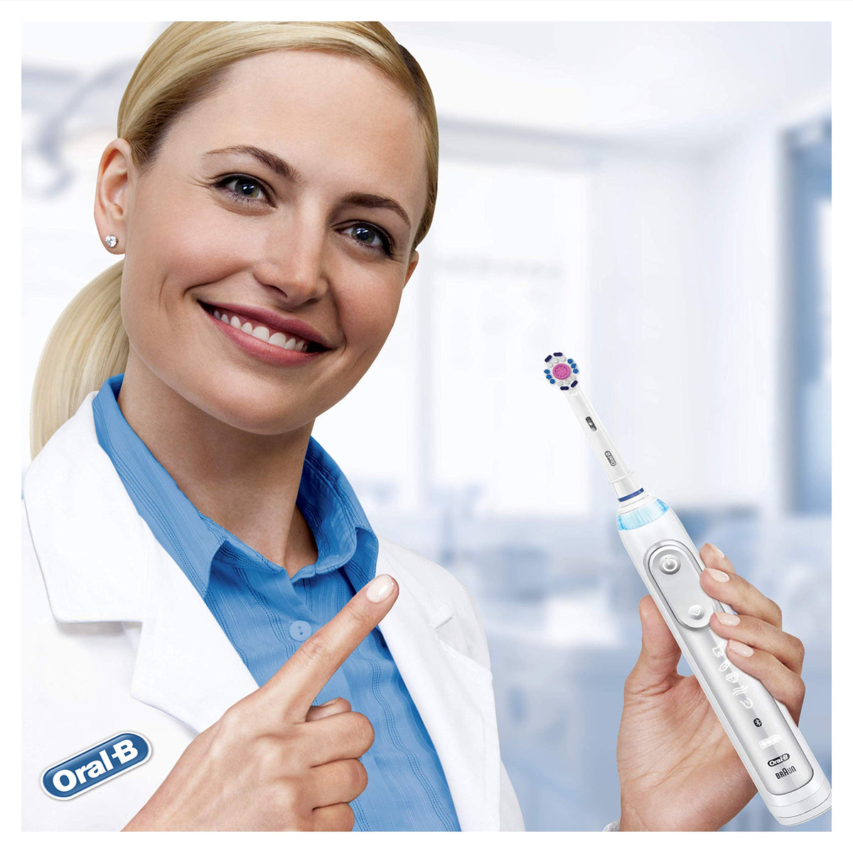 Oral-B 3D White Head Projection Screen – 8 unités, Plastic, White., Model 81702931