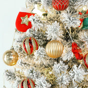 Shareconn Christmas Ball Ornaments, 2.36 Inch, Red and Gold, 30 Count