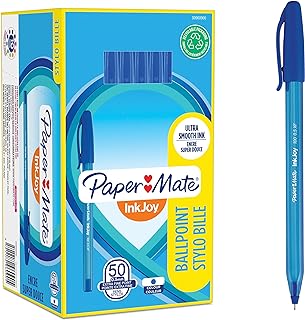 Paper Mate InkJoy 100ST Ballpoint Pens | Ultra Fine Point (0.5 mm) | Blue | 50 Count