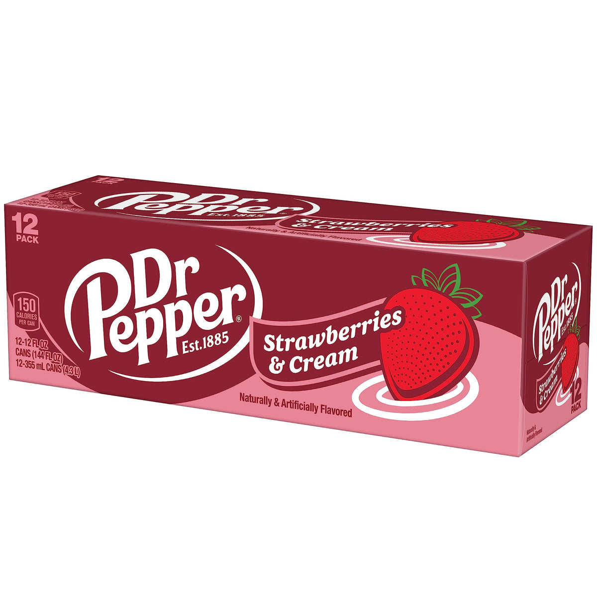 Dr Pepper Strawberries and Cream / 12 Fl Oz (Pack of 36) / 1 Soft Drinks