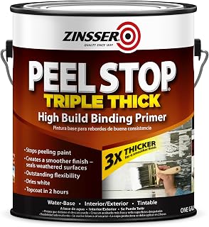 Zinsser Peel Stop Binding Primer, Clear, 1 Gallon | 1 Gallon primer-sealer, Clear. Blocks stains & seals surfaces with superior adhesion for interior/exterior wood, drywall.