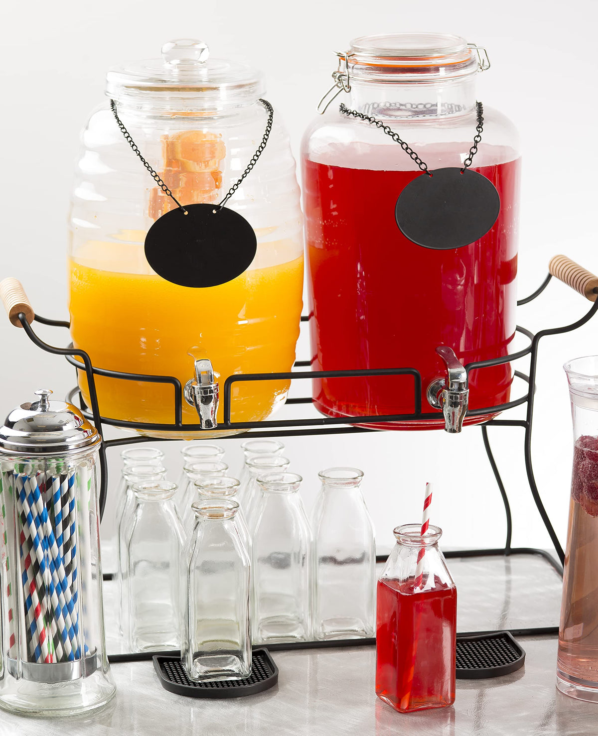 Glass Beverage Dispenser by Tablecraft – 2.5 gallons, Glass, Clear, Model BDG2000