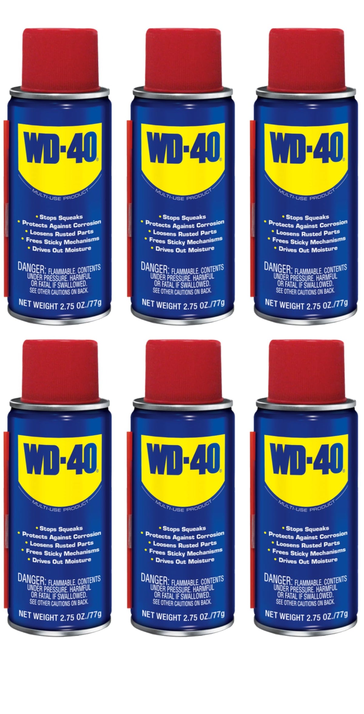 Original Formula by WD-40 – 6 Pack, Aluminum, Blue, Pack of 6, Model 61254