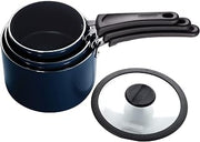 Tramontina Non Stick 6-Piece Nesting Sauce Pan Set with Lids - Naval