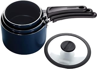 Tramontina Non Stick 6-Piece Nesting Sauce Pan Set with Lids - Naval
