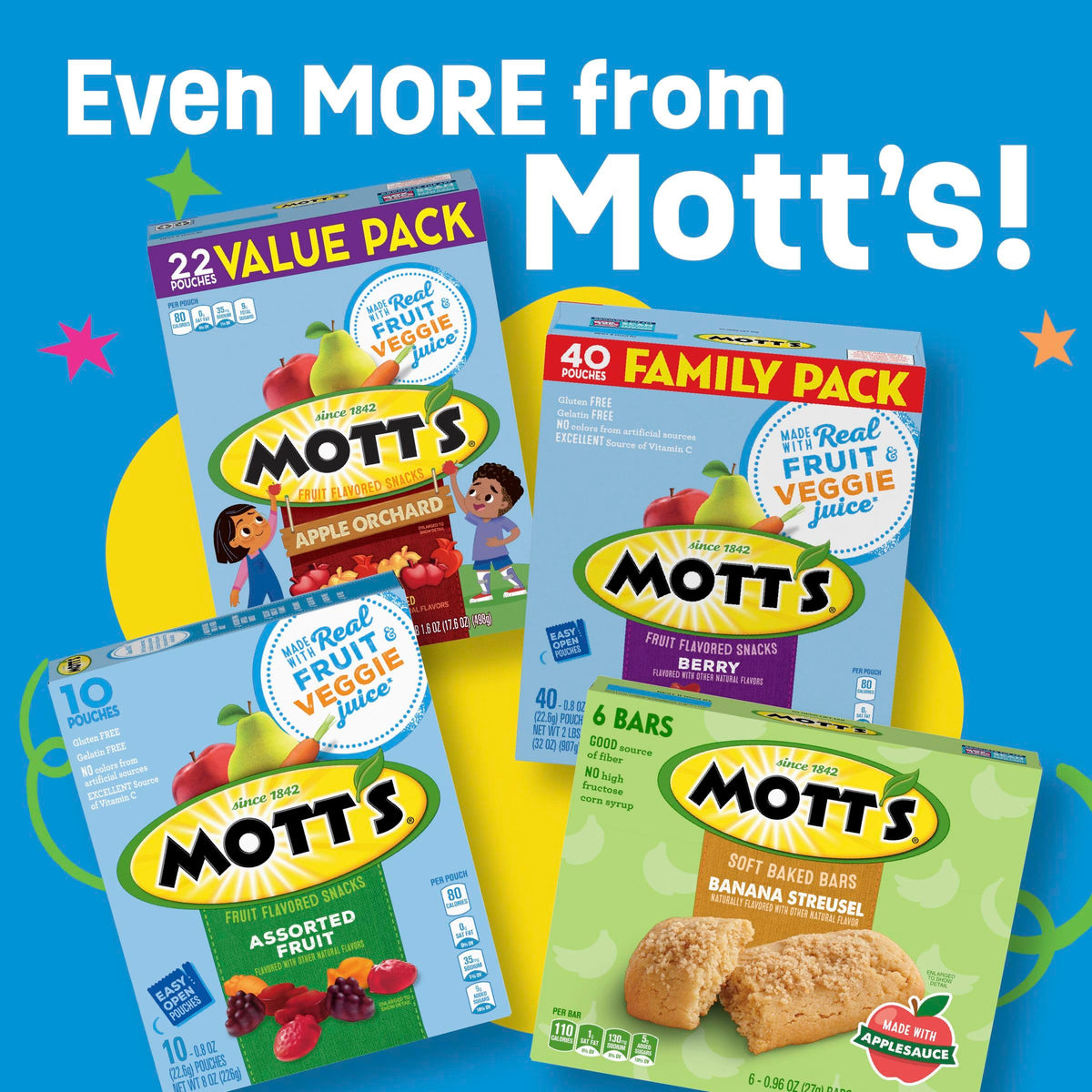 Mott's 40 Count (Pack of 4) / 1 / 4 Fruit Snacks