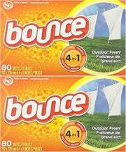 Bounce Fabric Softener Sheets, Outdoor Fresh Scent, 80 Sheets (Pack of 2)